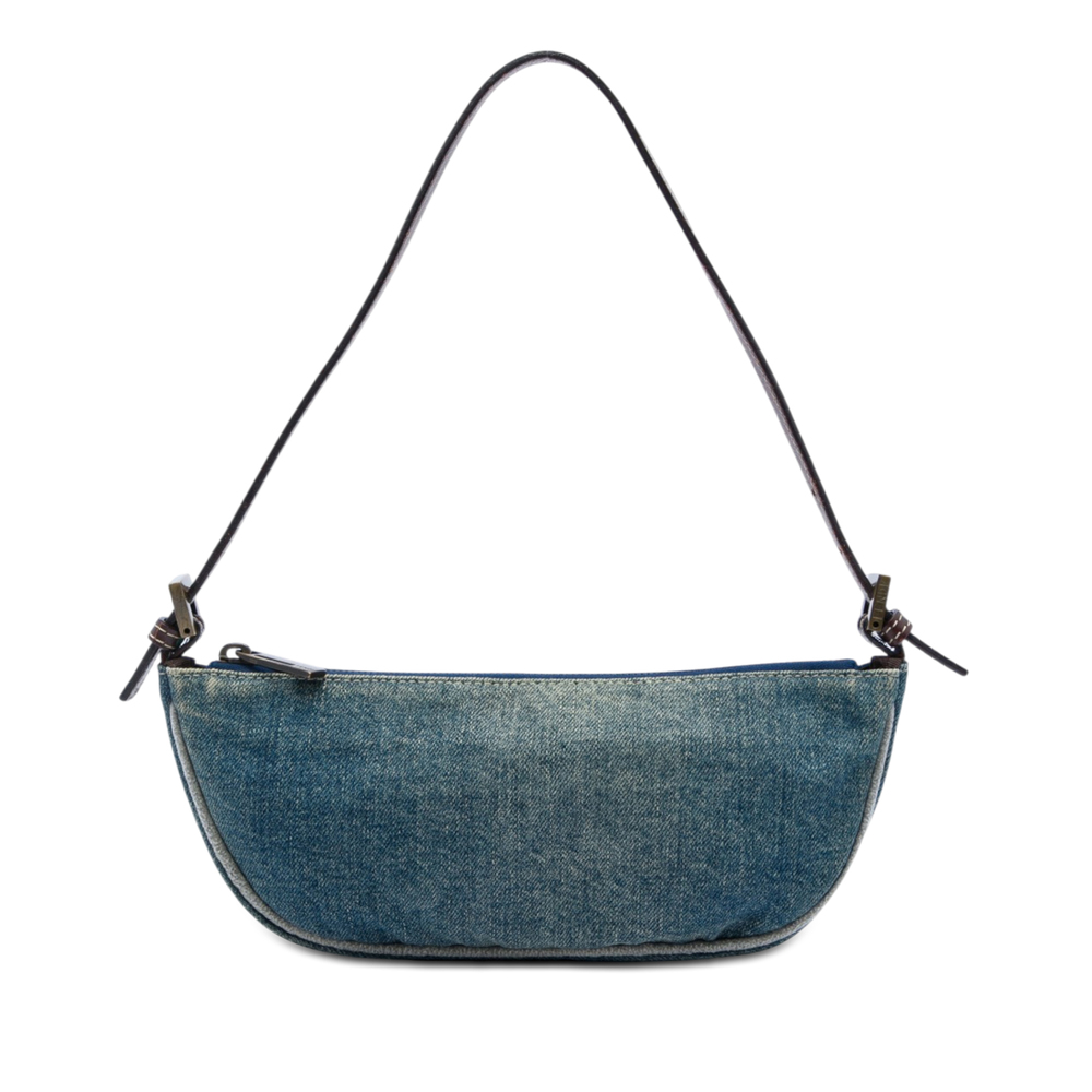 Pre-Loved Fendi Denim Shoulder Bag